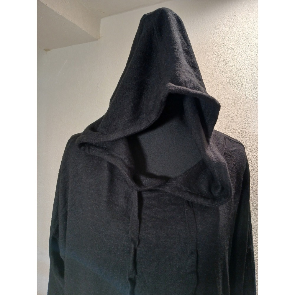 Max & Mia Black Pullover Hoodie XXL Soft Knit Drawstring Long Sleeve Top